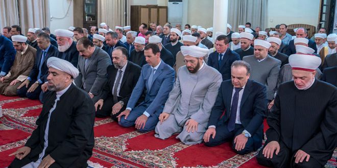 نماز عید قربان در دمشق