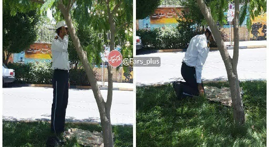 نماز اول وقت مامور راهنمایی رانندگی