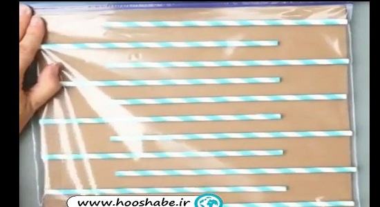 بازی رساندن توپ به مقصد با نی و مقوا