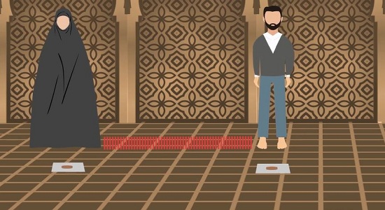 موشن گرافی؛ احکام خواندن نماز مرد و زن در یک مکان