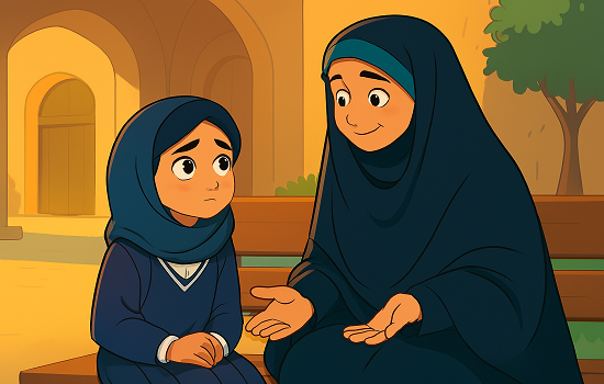  گفت‌وگو در حیاط مدرسه